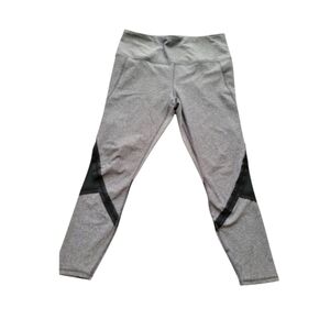 RBX Mesh Leg Breathable Heather Gray Exercise Leggings Size XL